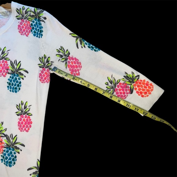 MERONA | Colorful Pineapple Cardigan Sweater | 3/4 Sleeve | Size Small - Picture 7 of 11